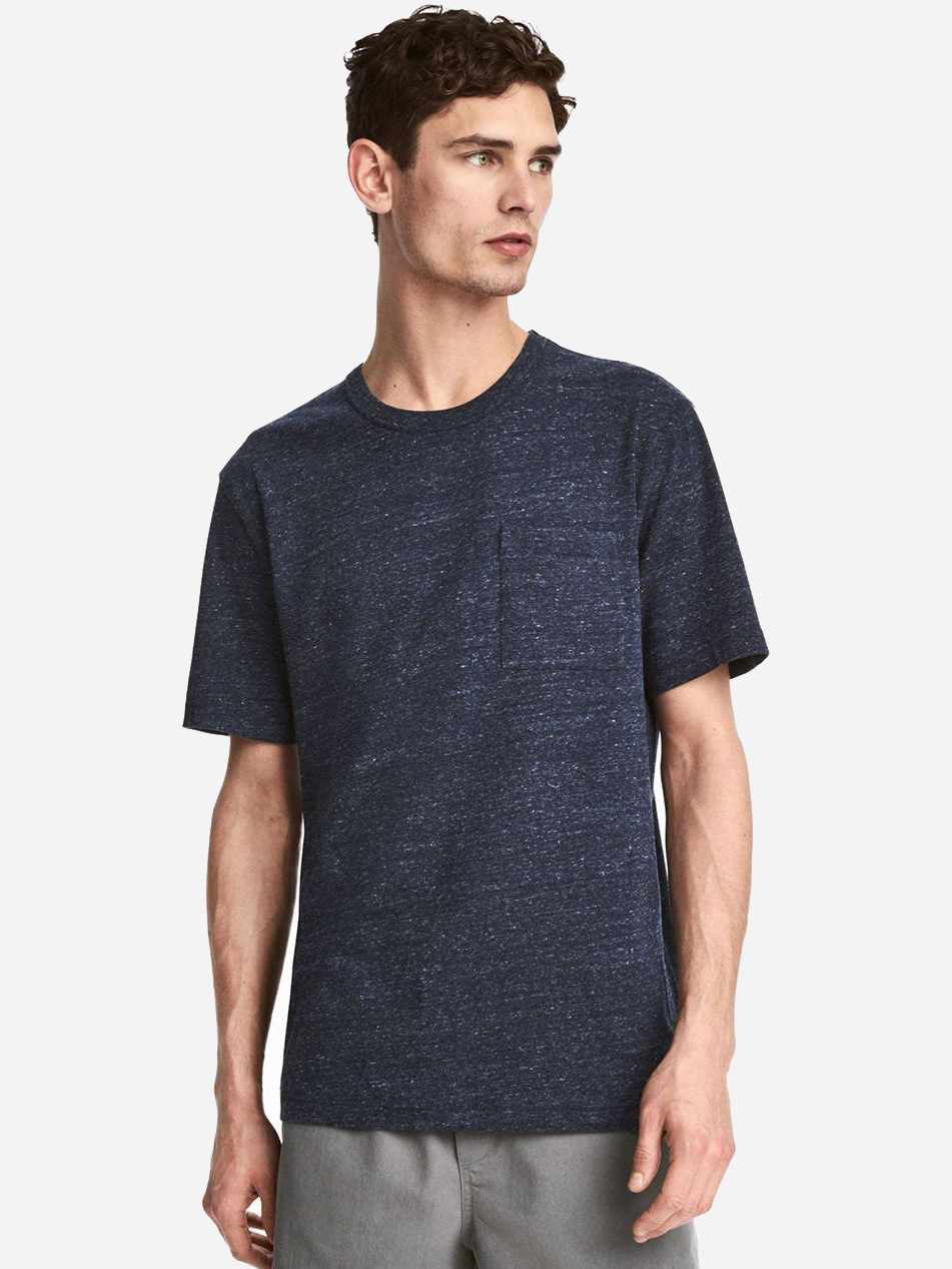 

Футболка H&M 0532047  Темно-синяя, Футболка H&M 0532047 S Темно-синяя