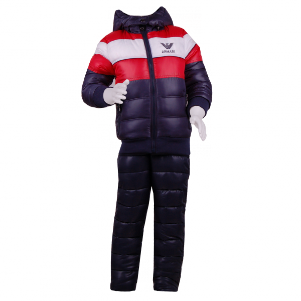 

Теплый костюм для мальчика 5 лет (110 см) O 70061-deep blue-red красный цвет