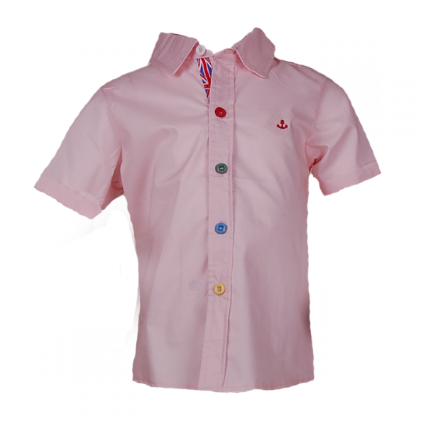 

Рубашка с коротким рукавом 3 года (98 см) O 30054-peach светло розовый цвет