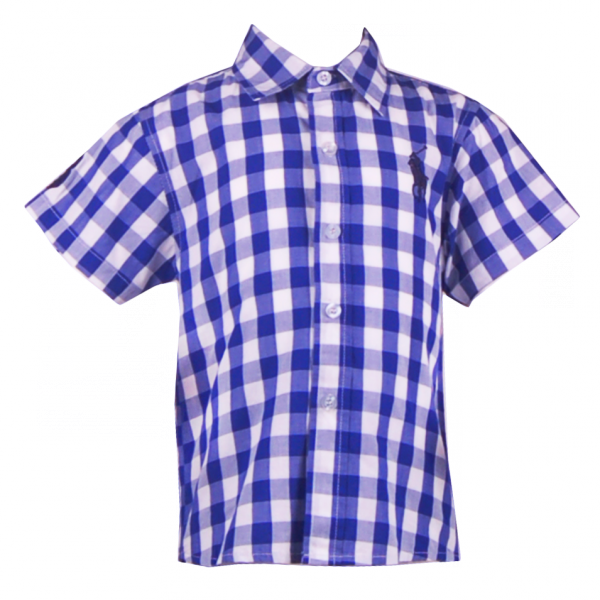 

Синяя рубашка для мальчика 2 года (87 см) RL 30050-blue голубой цвет