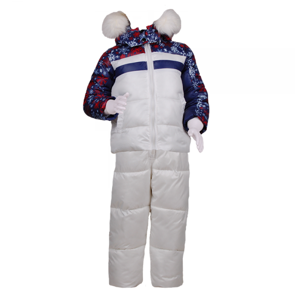 

Фирменный пуховой костюм для зимы 1 год (76 см) O 70042-white темно синий цвет
