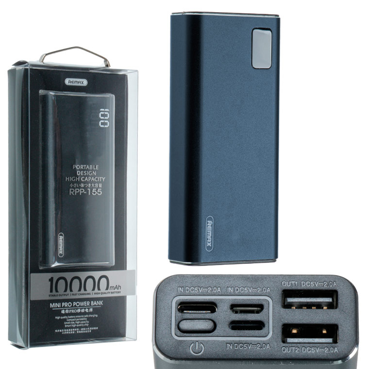 

Power Bank Remax Mini Pro RPP-155 10000 mAh синий