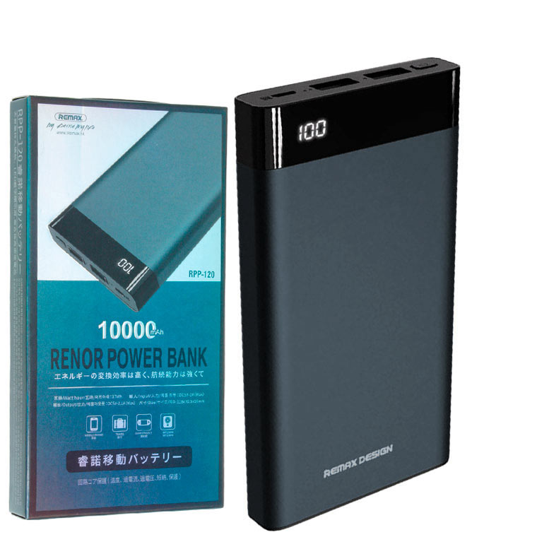 

Power Bank Remax Renor RPP-120 10000 mAh черный