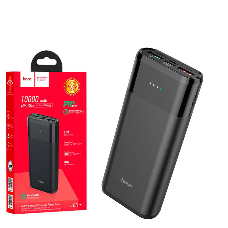 

Power Bank Hoco J61 "Companion" 10000 mAh черный