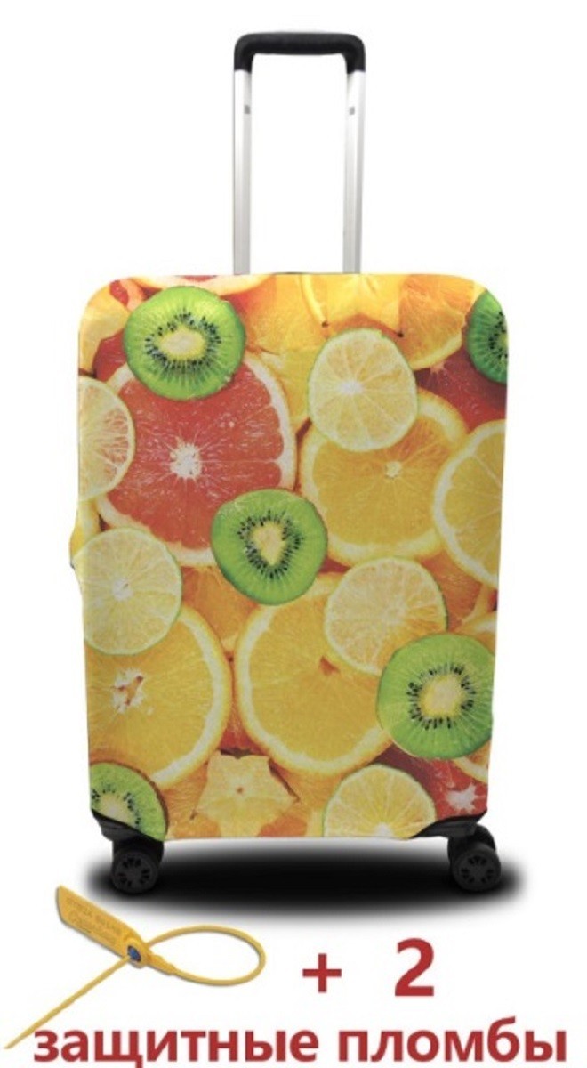 

Чехол на чемодан дайвинг с рисунком S апельсин C0407S