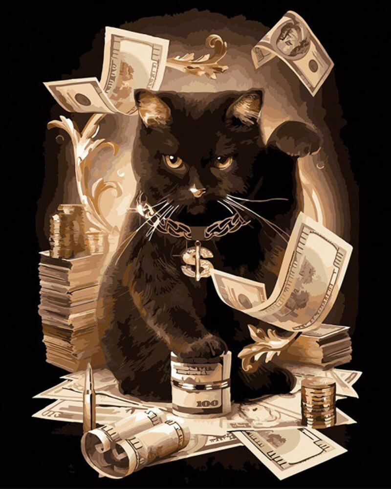 

Набор для росписи ArtCraft "Состоятельный кот" 40x50 см (11932-AC)