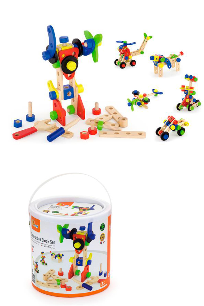 

Ігровий набір Будівельні блоки, 68 деталей Viga Toys різнокольоровий (50382)