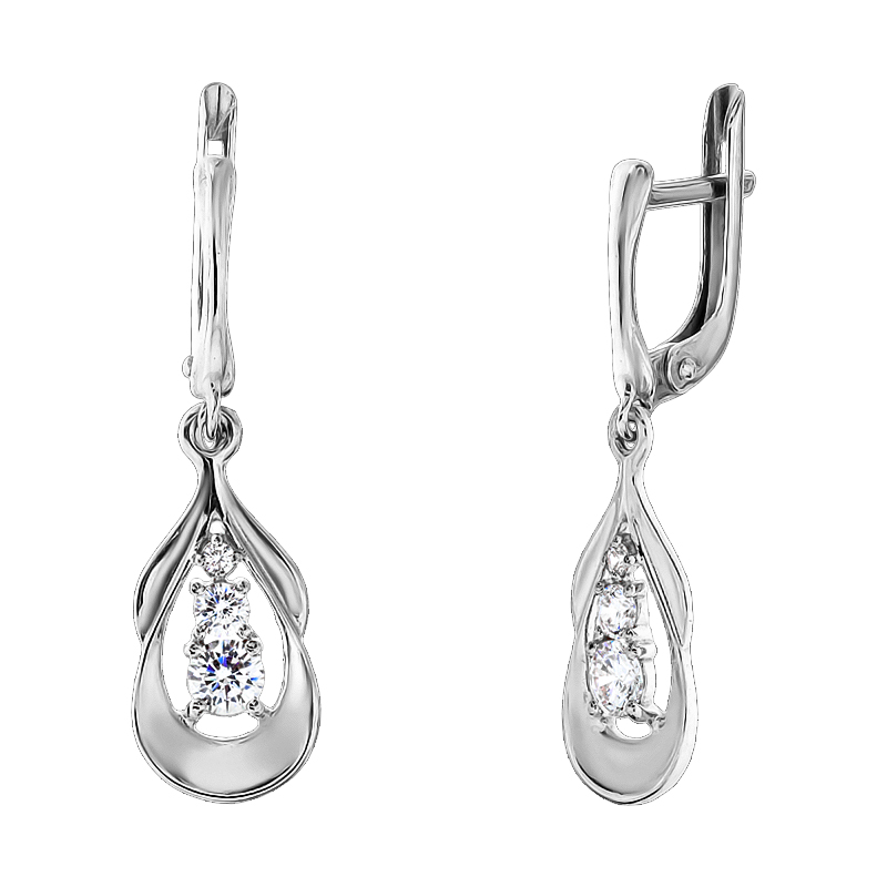 

Серьги-подвески Diamant с2028с