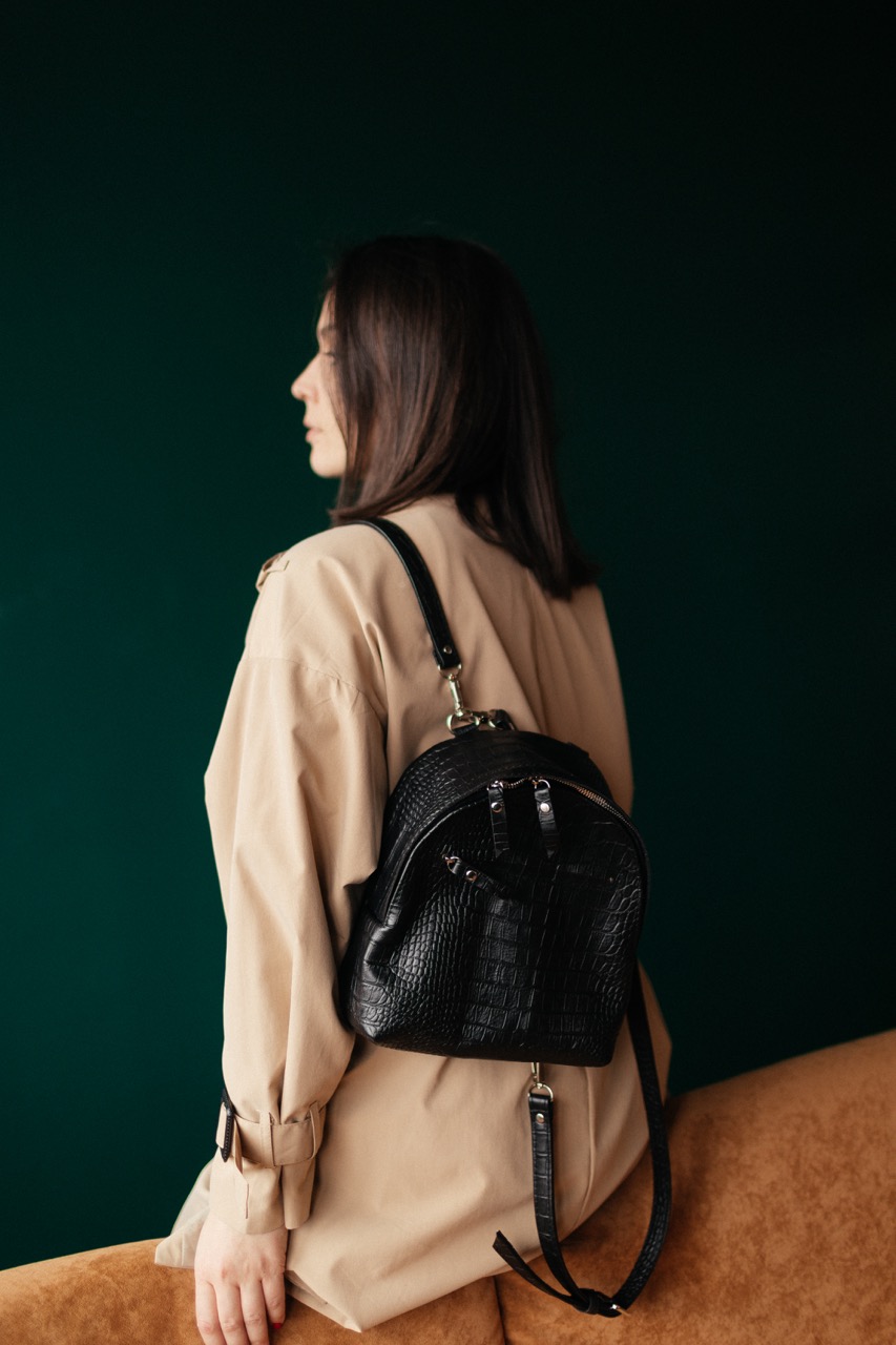 

Рюкзак Bagster из натуральной кожи ручной работы S (CROCO.MINI.2)