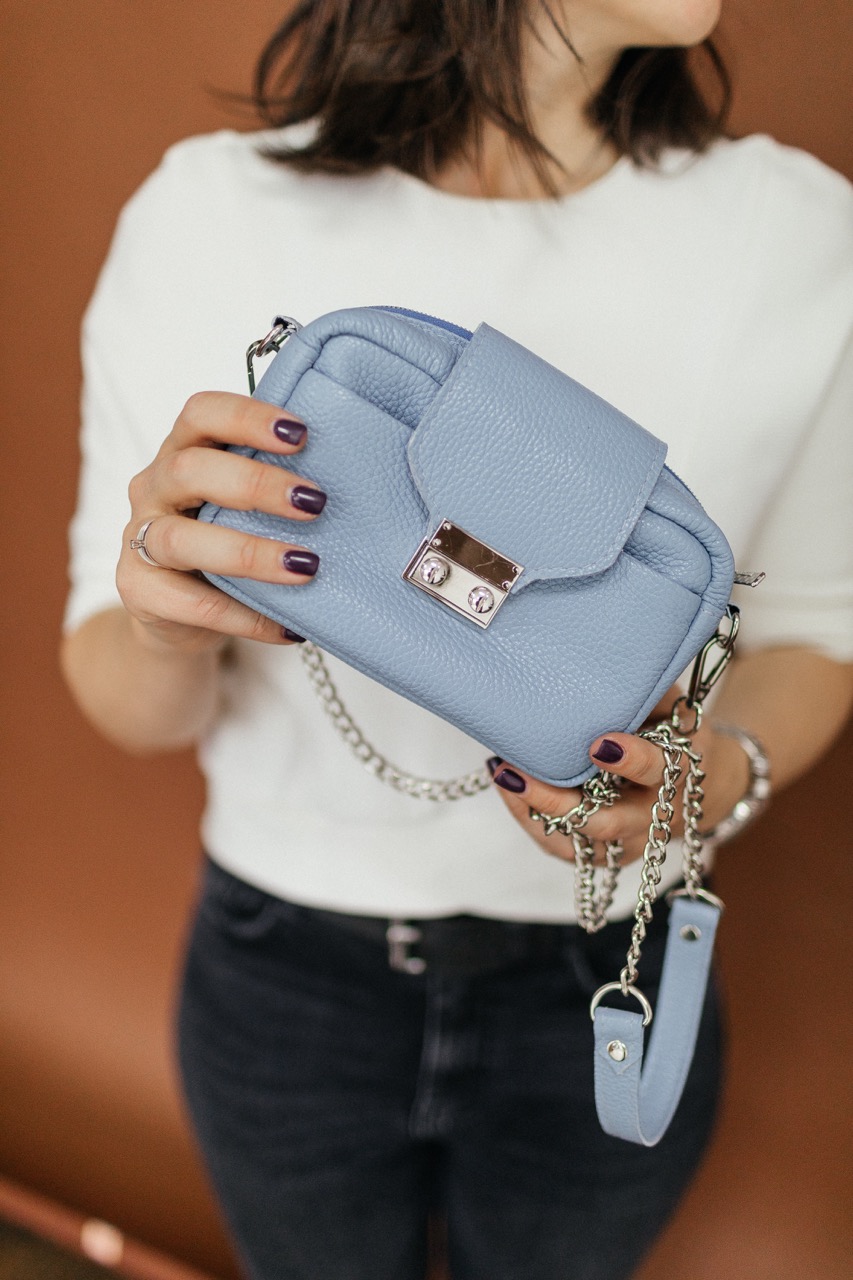 

Сумка кожаная Bagster ручной работы (COSMO.BLUE)