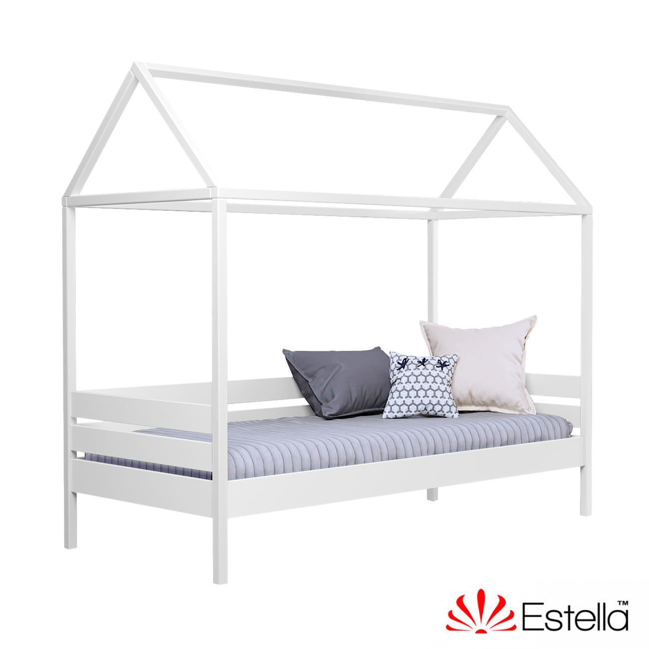 

Кровать детская Амми без ящиков Estella 90х190 107 - белый Масив Л4