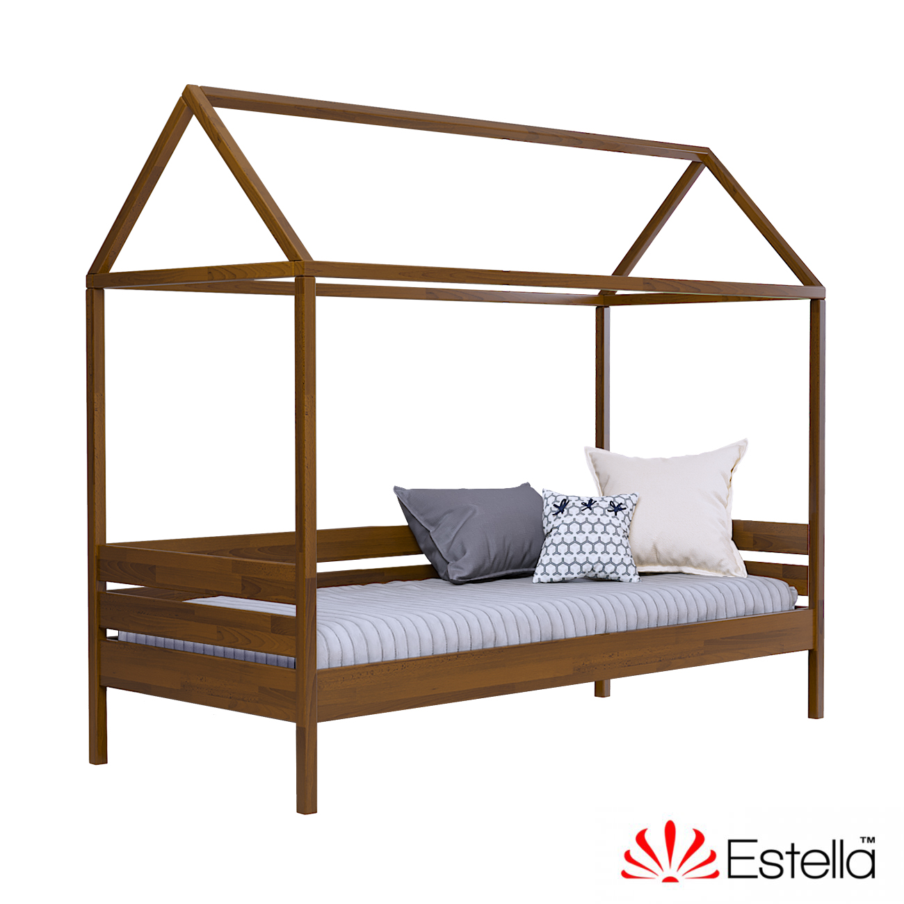 

Кровать детская Амми без ящиков Estella 90х190 103 - светлый орех Щит Л4