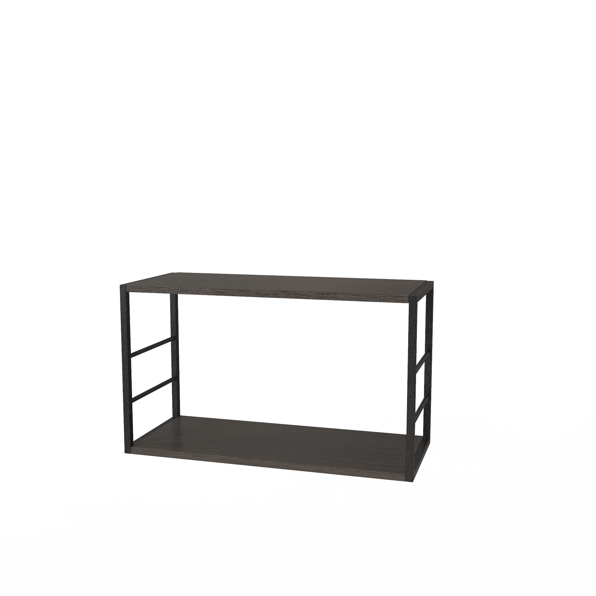

Полка Книжная 2 Ferrumon Art In Head 630x370x260 Черный Металл + Венге