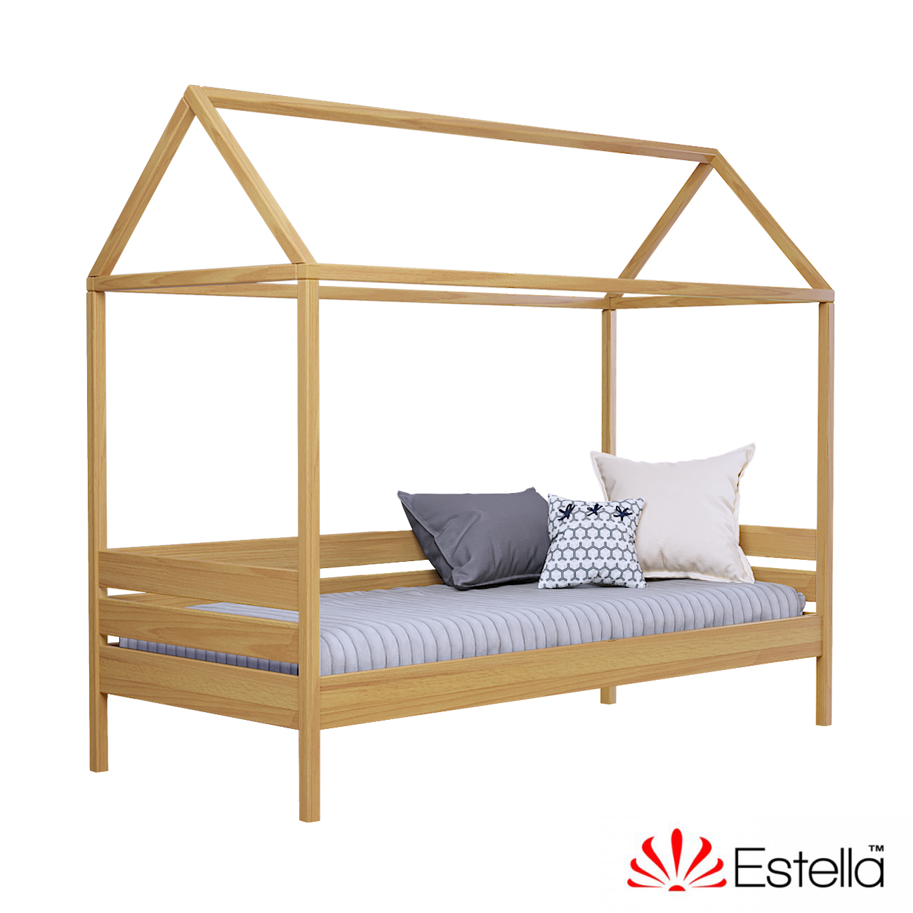 

Кровать детская Амми без ящиков Estella 90х190 102 - бук Масив Л25