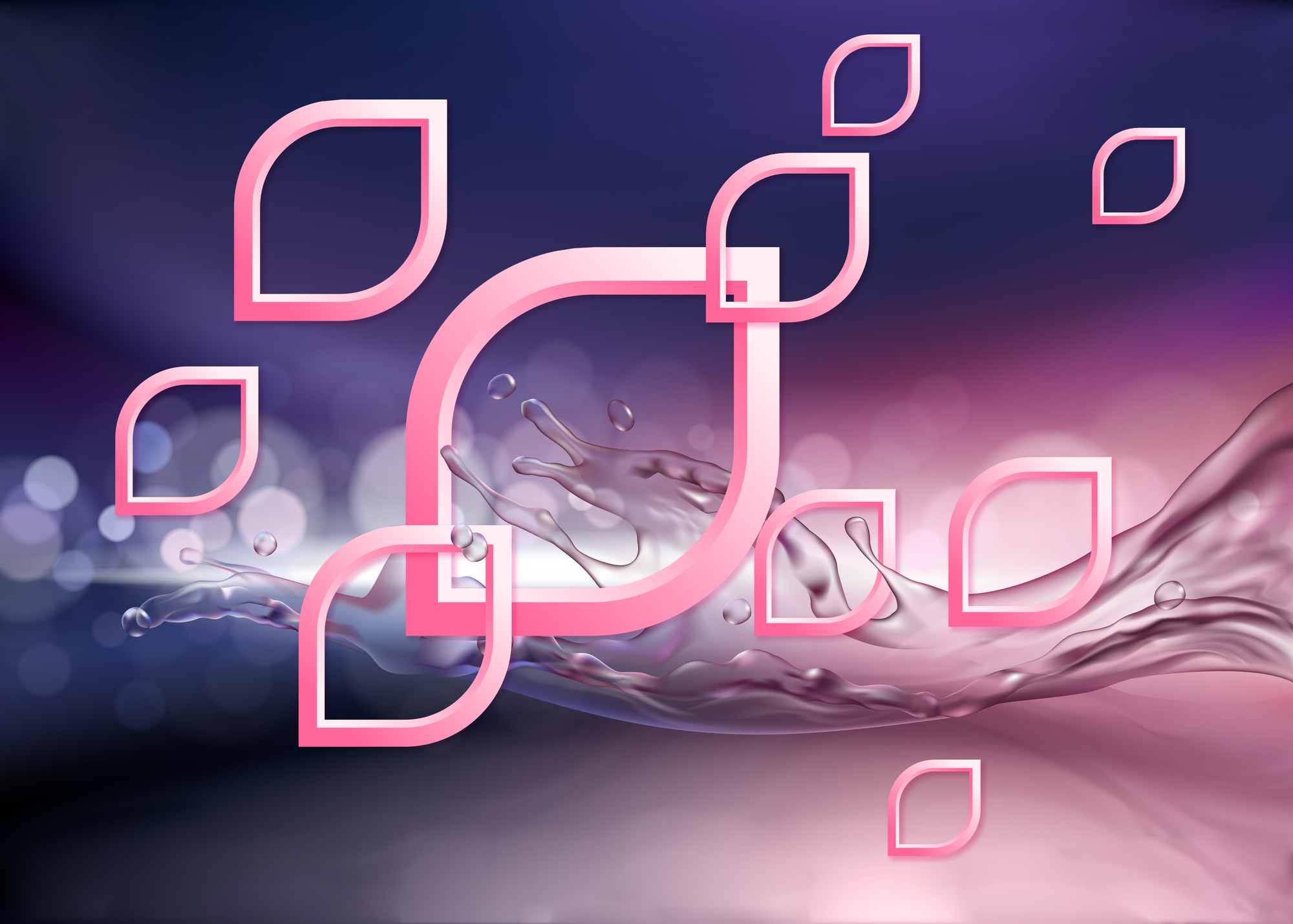 

Фотообои 3D '3D капли' (4845) , Холст