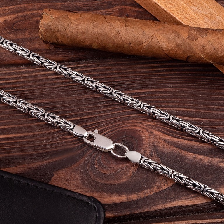 

Серебряная цепочка Лисий хвост 55 см 41,15 грамм арт 122ч