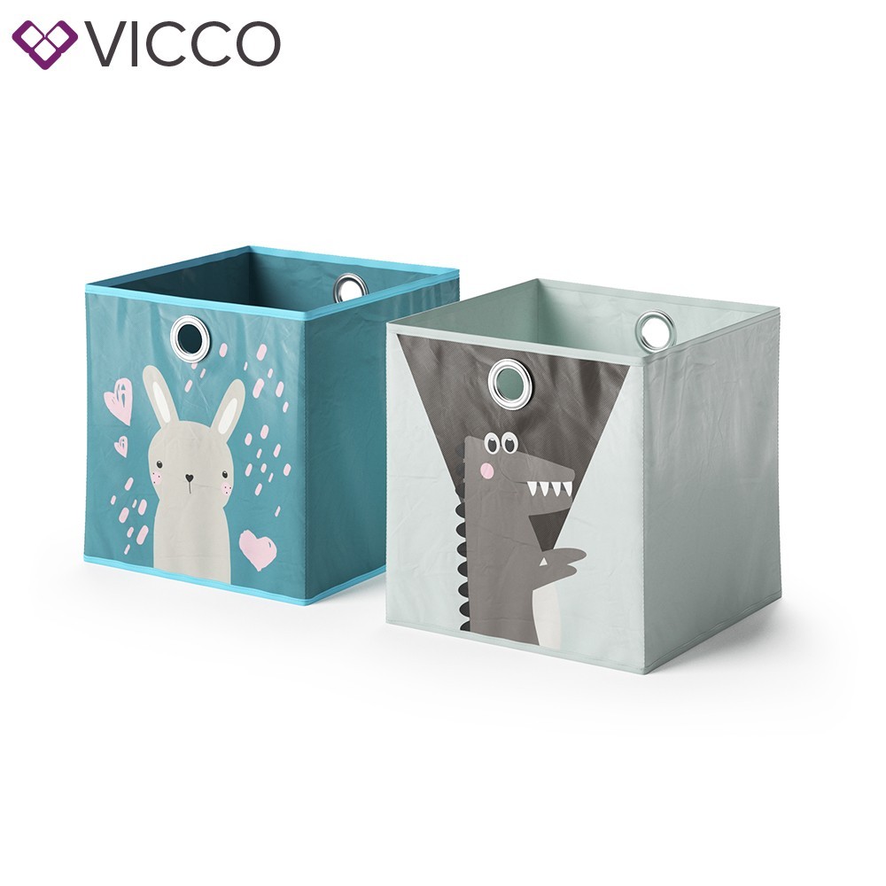 

Детские ящики для хранения Vicco, 2 шт., заец, крокодил