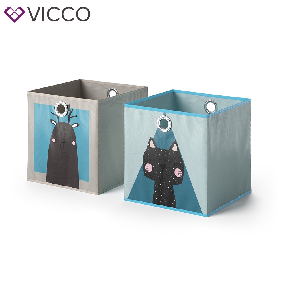 

Детские ящики для хранения Vicco, 2 шт., лось, кот