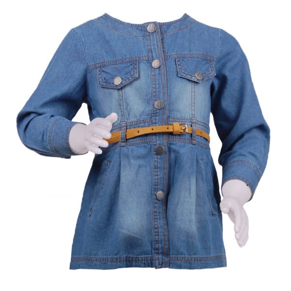 

Платье джинсовое с желтым пояском 2 года (87 см) Z 50139-jeans желтый цвет