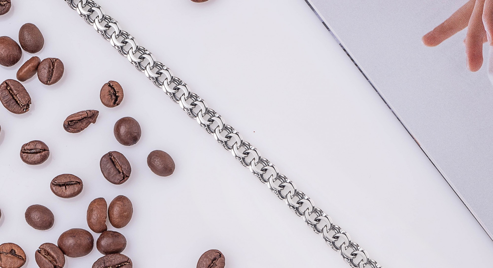 

Серебряный браслет Классический (плоский) бисмарк 23 см 9,55 грамм арт. 202ч