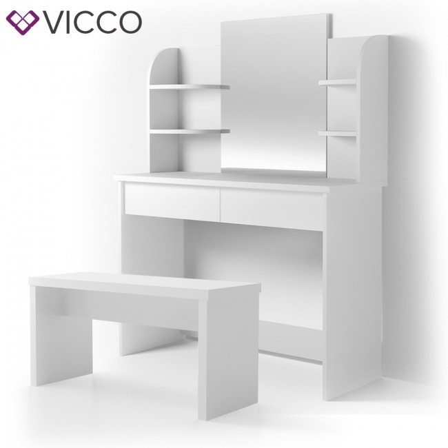 

Туалетный столик с лавкой Vicco Charlotte, белый