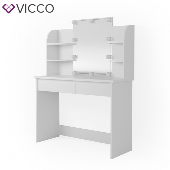 

Туалетный столик с подсветкой зеркала Vicco, белый