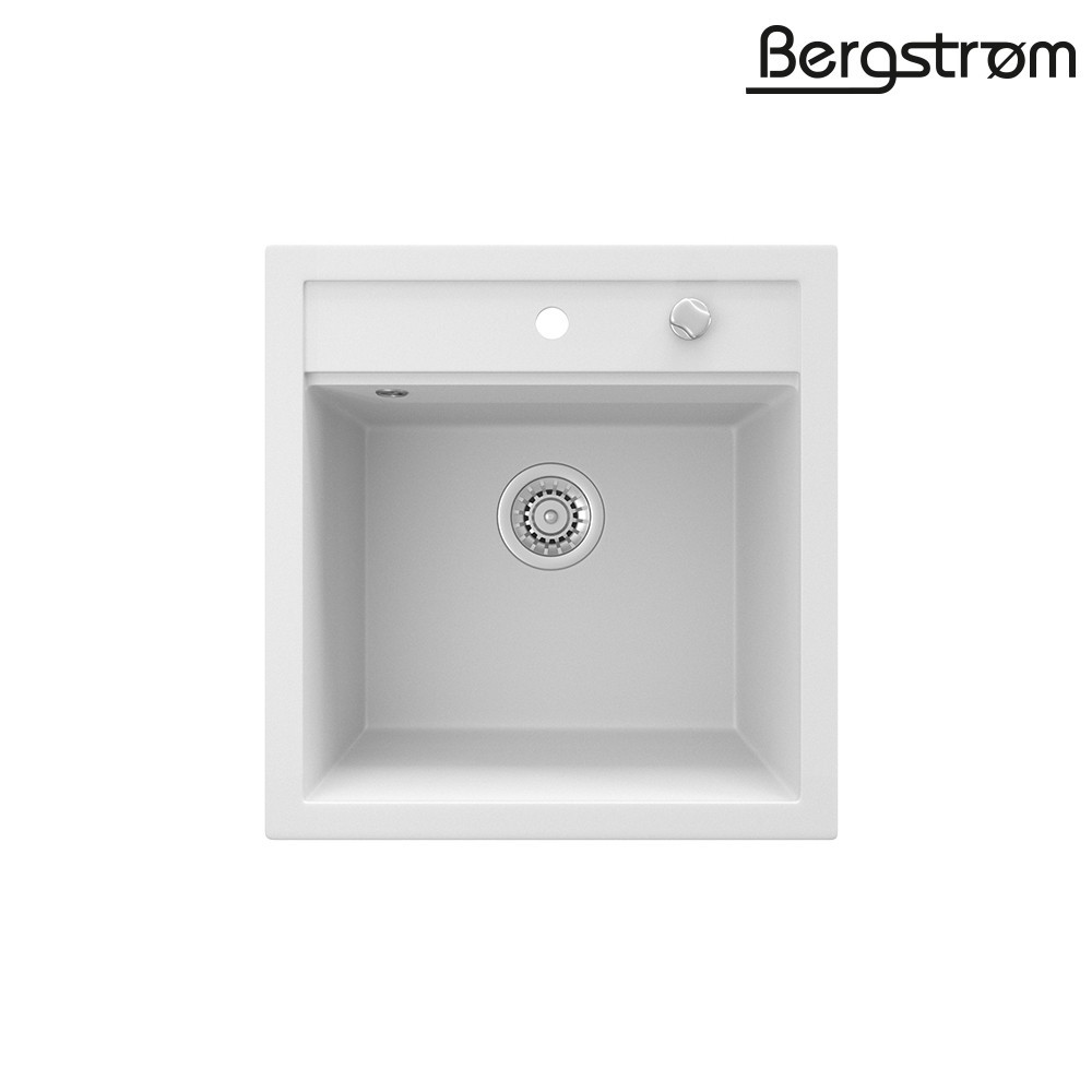 

Кухонная мойка 510x490, Bergstroem, гранитная, белая