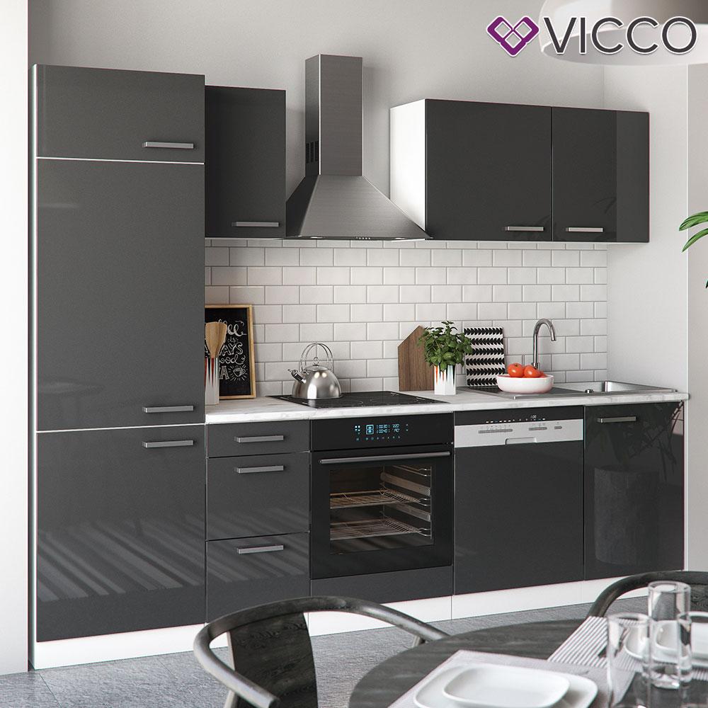 

Готовая кухня Vicco Optima, 270 см, антрацит глянец