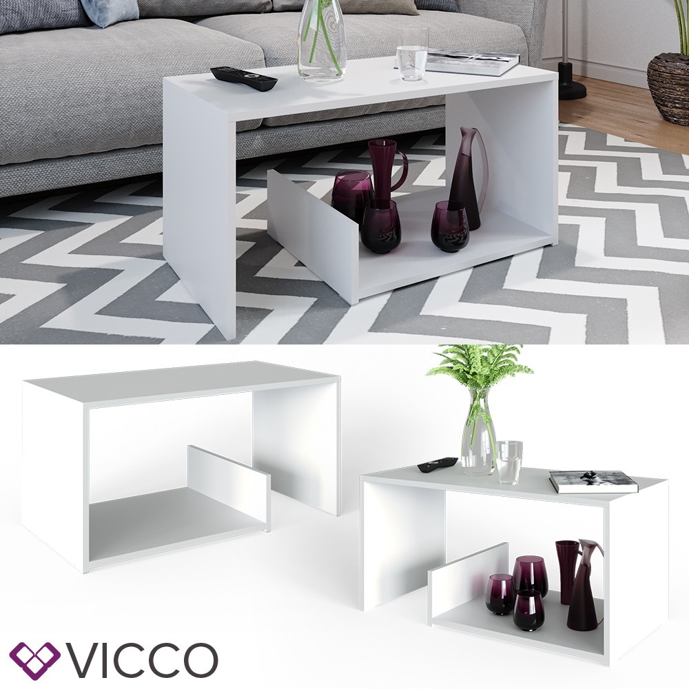 

Журнальный столик Vicco Tyrion 80x40, белый