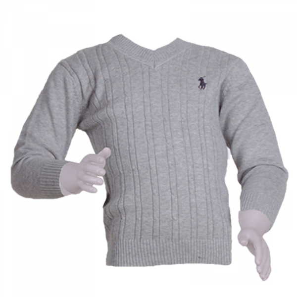 

Свитер вязкой косами 2 года (87 см) RL 20021-grey серый цвет