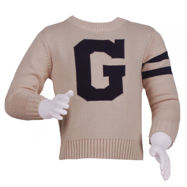 

Свитер с буквой G 1 год (76 см) Gp 20012-beige бежевый цвет