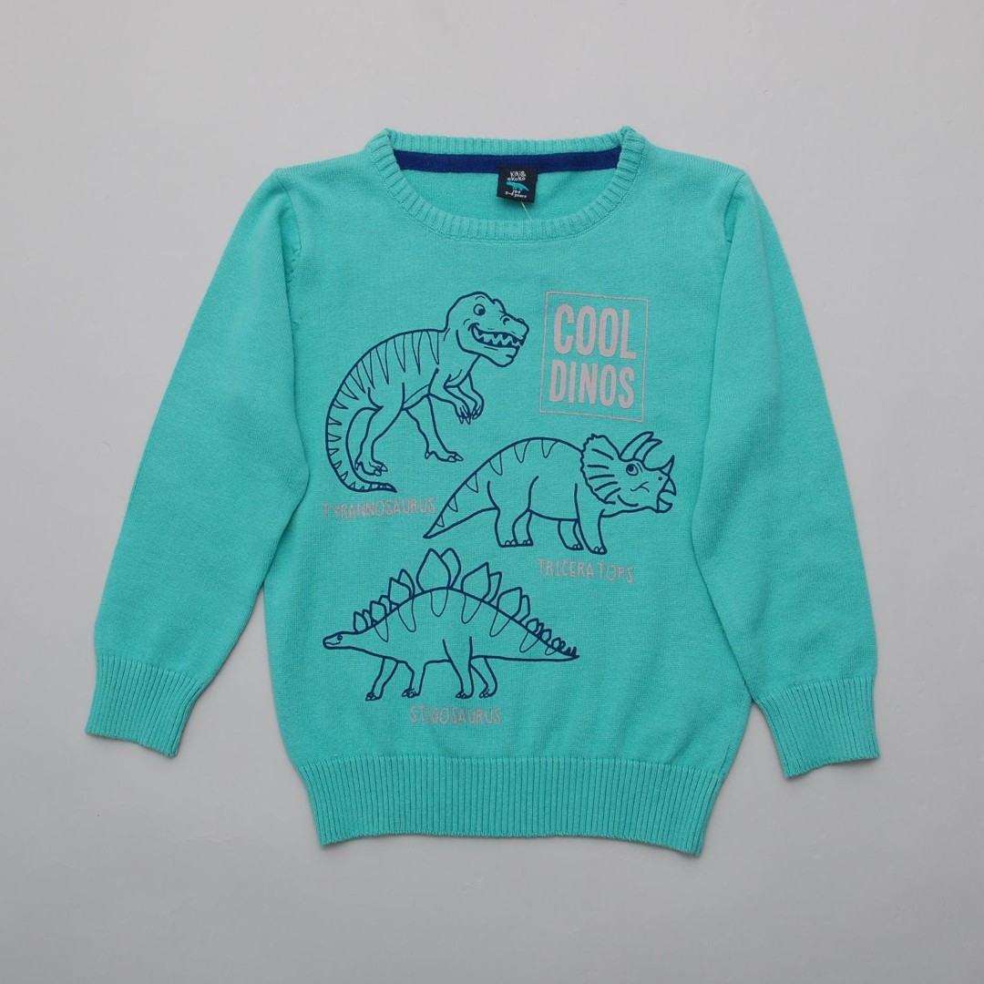 

Свитшот для мальчика Kiki & Koko 92 Dinos бирюзовый