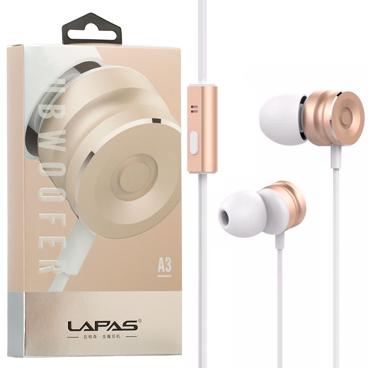

Наушники с микрофоном Lapas A3 золотистые