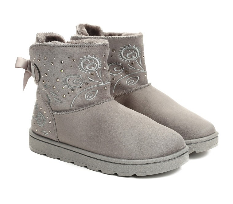 

Угги женские UGG Vices 8328-5 серые замшевые замша на зиму с мехом короткие 36 23.3 см (862)