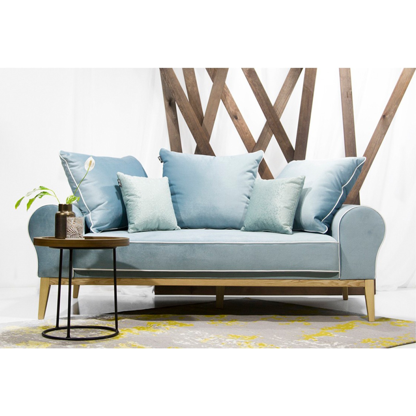 

Прямой диван Mary 2 Seater Светло-синий 99х192 см 141126_1