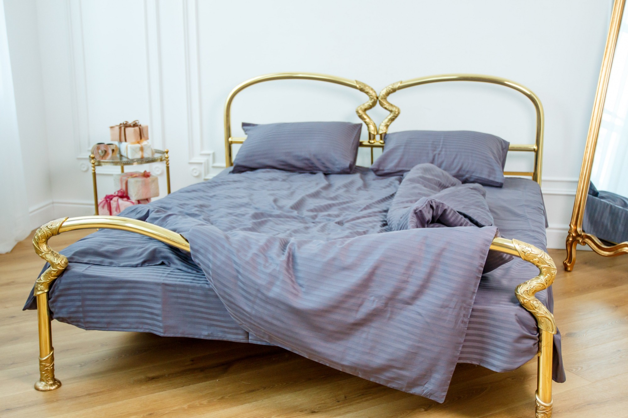 

Постельное бельё Textile Hygge сатин страйп 150х220 х 2шт графитовый 403312001