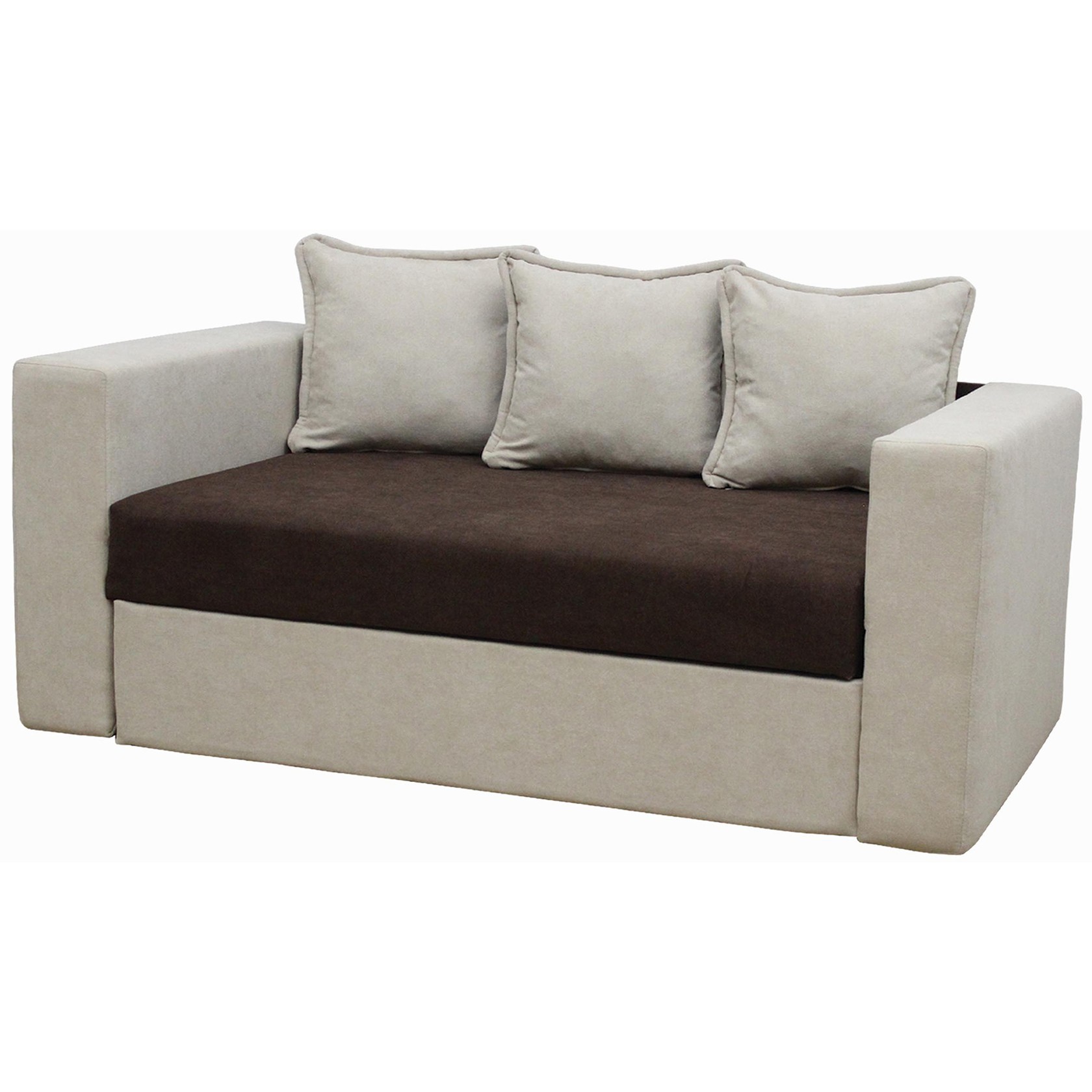 

Прямой диван Марко (Мебель Софиевки) Коричневый + бежевый 85х152 см 11169_1