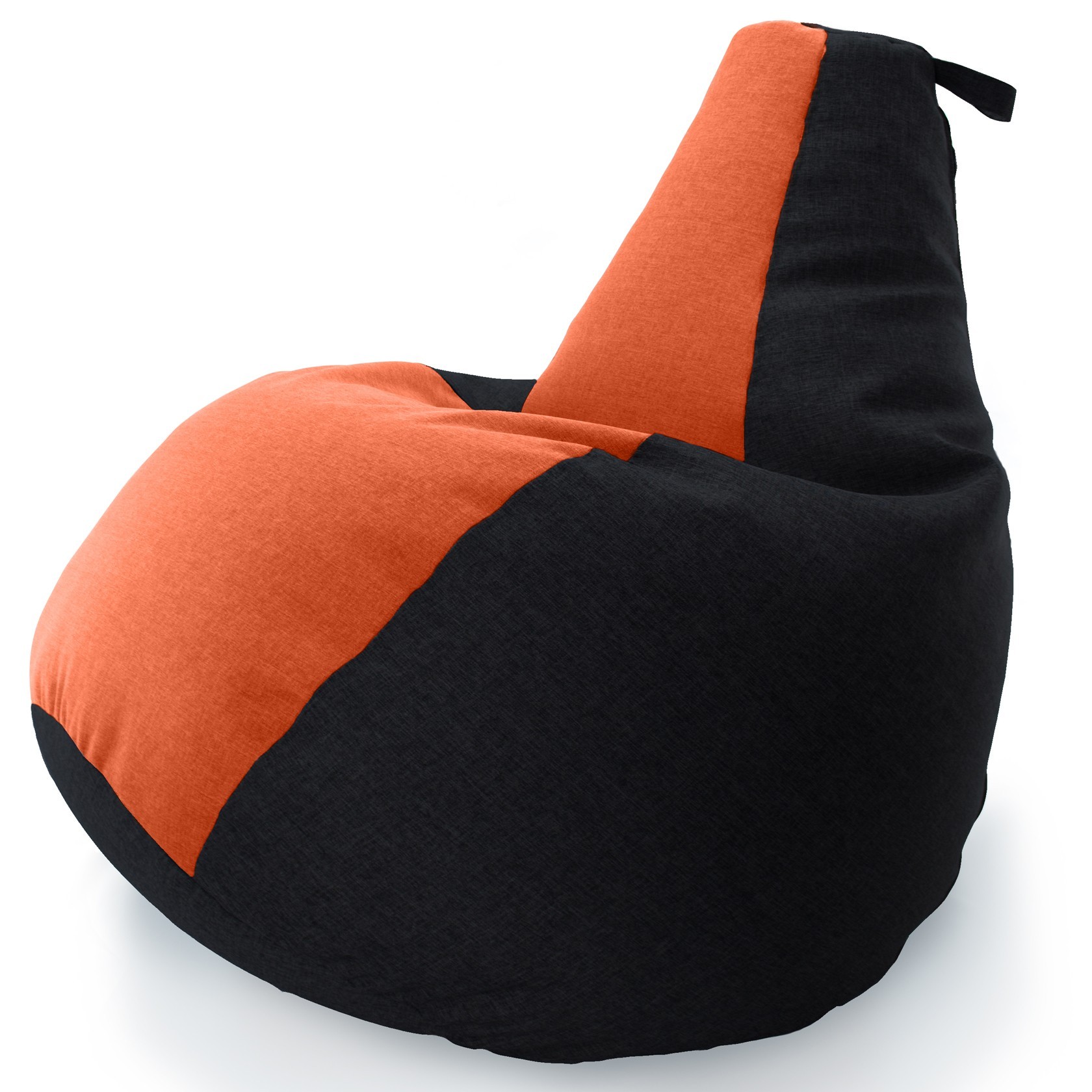 

Бескаркасное кресло-груша Комби Рогожка (Антимебель) Оранжевое + Черное 211203_12