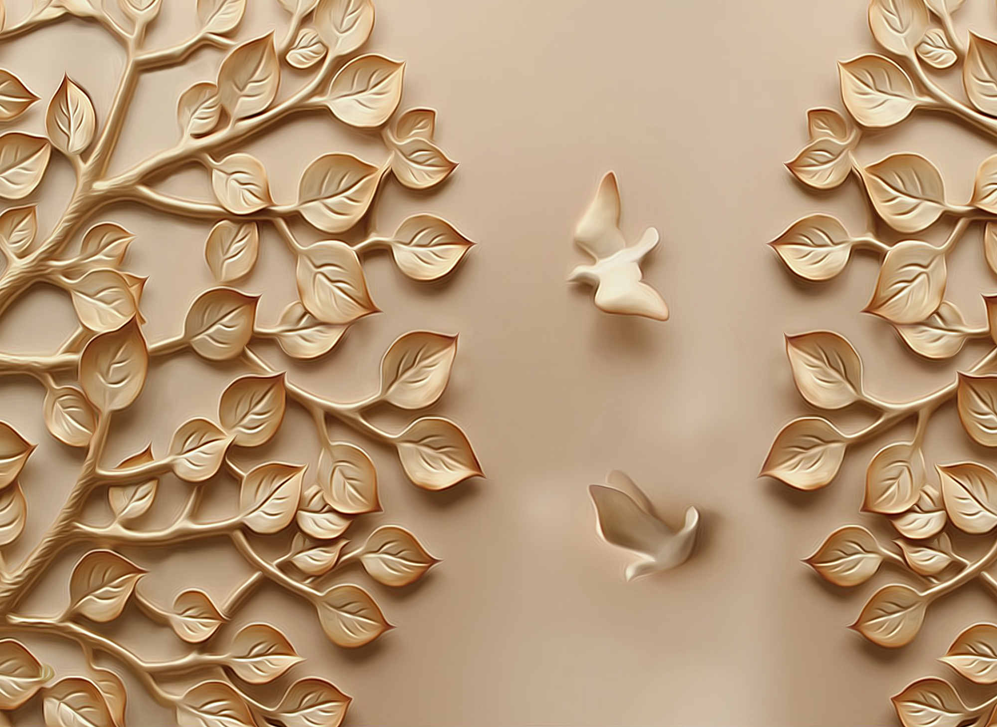 

Фотообои 3D 'Листья деревьев' (4344) , Песок