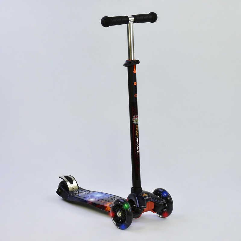 

Самокат А 24662 /779-1311 MAXI Best Scooter пластмассовый, 4 колеса PU, СВЕТ