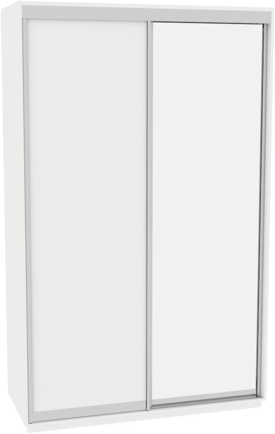

Шкаф-купе ДОМ В166 Белый ДСП+Зеркало 160x60x240