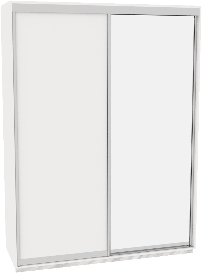 

Шкаф-купе ДОМ В196 Белый ДСП+Зеркало 190x60x240