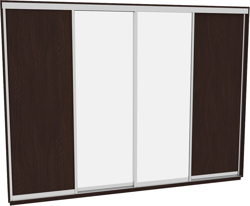 

Шкаф-купе ДОМ В356 Венге ДСП+Зеркало 350x60x240