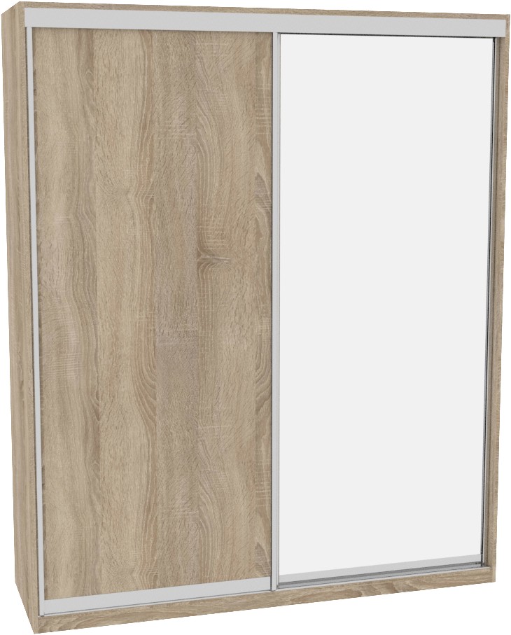

Шкаф-купе ДОМ ВН206 Дуб сонома ДСП+Зеркало 200x60x240