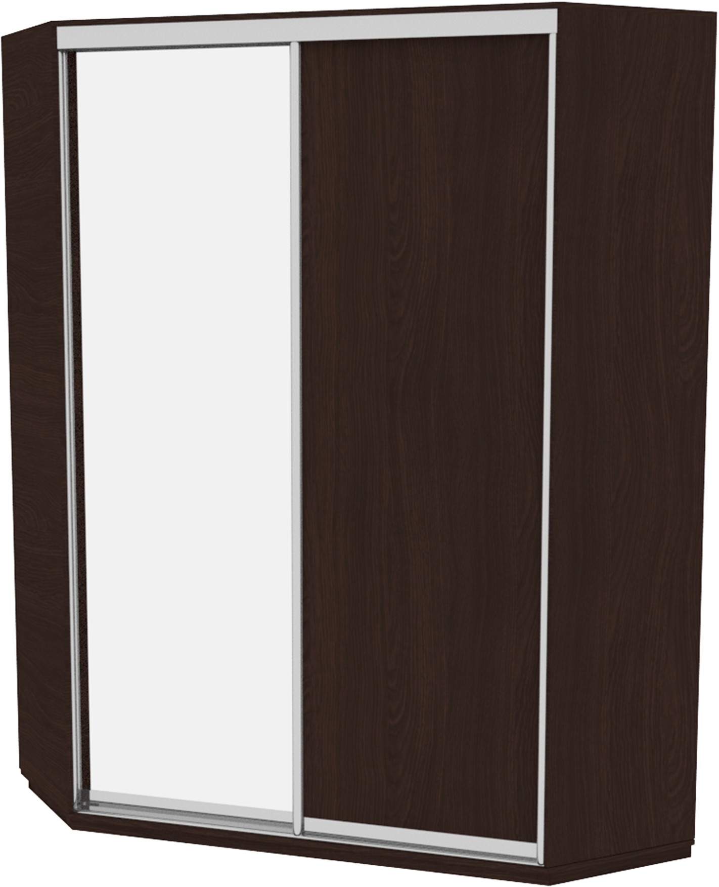 

Шкаф-купе ДОМ Угловой ВУ1300 Венге ДСП+Зеркало 130x130x240