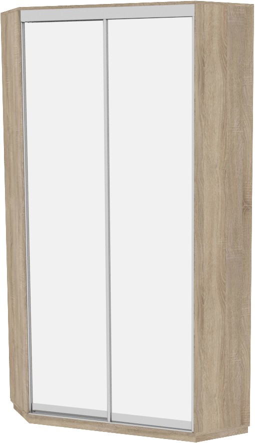 

Шкаф-купе ДОМ Угловой ВУ1200 Дуб сонома Зеркало 120x120x240