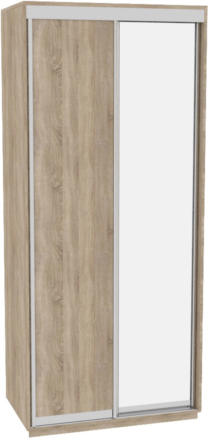 

Шкаф-купе ДОМ В116 Дуб сонома ДСП+Зеркало 110x60x240