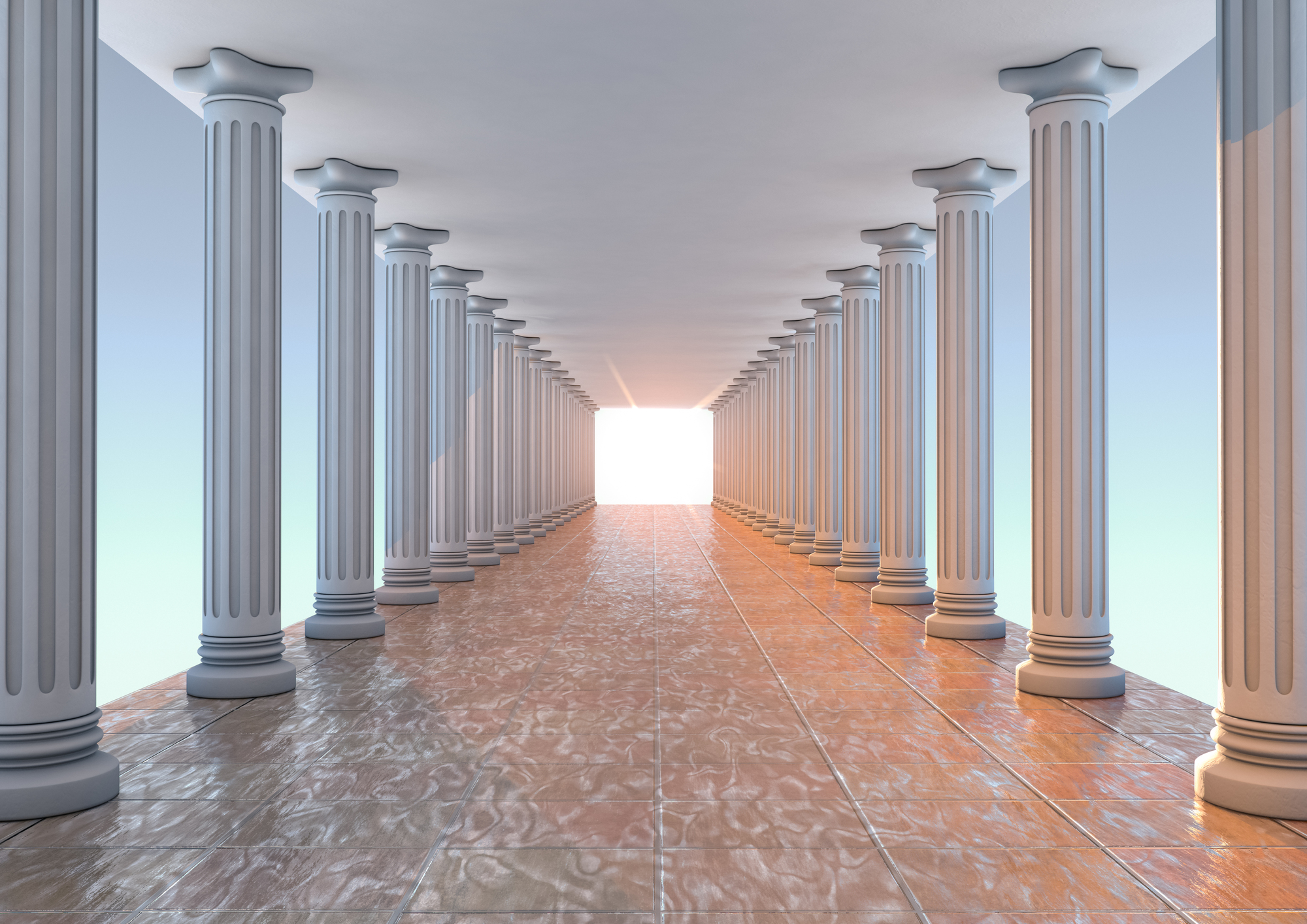 

Фотообои 3D 'Коридор с колоннами' (4574) , Классик