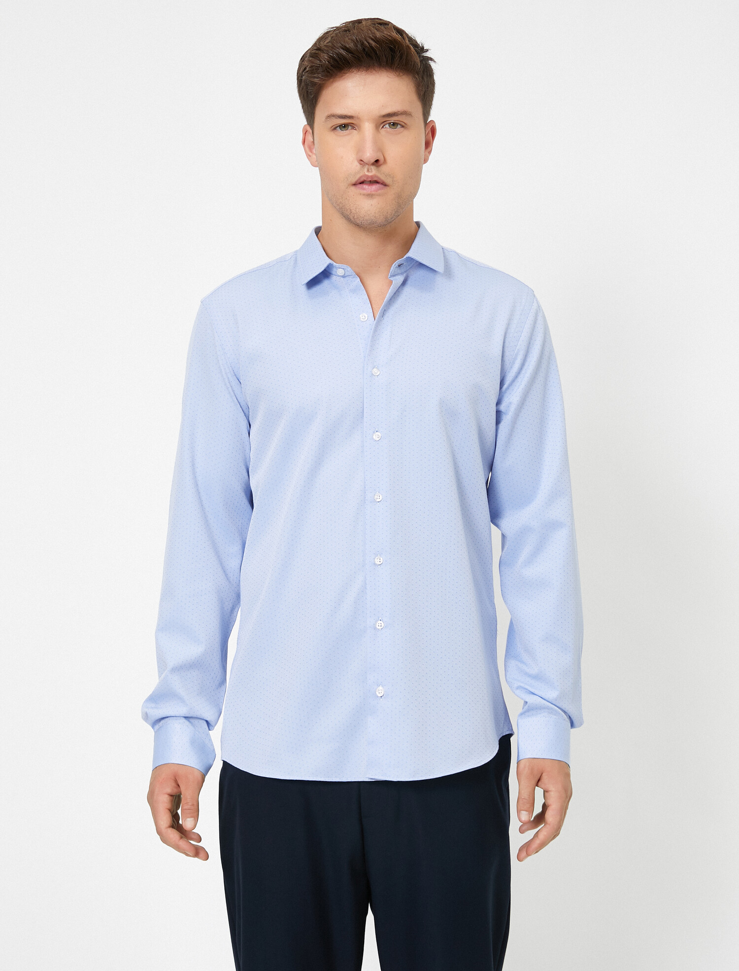 

Рубашка Koton 0YAM69011NW-79F L Blue Design