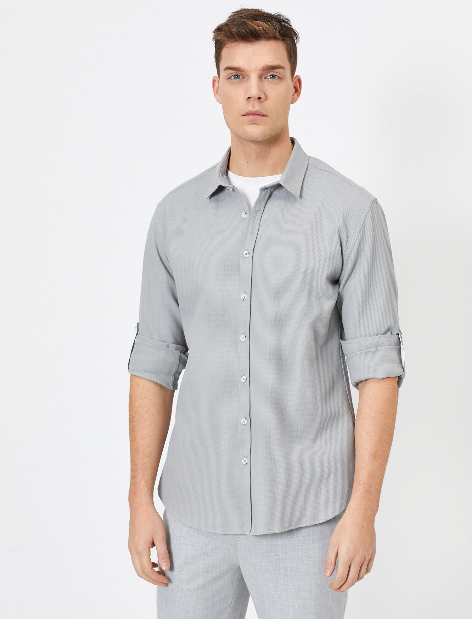 

Рубашка Koton 0YAM61367BW-023 S Grey